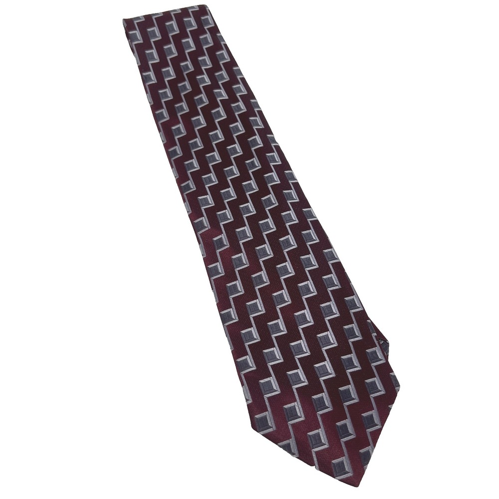Joseph & Feiss International 100% Silk Men's Tie Geometric X-Long‎